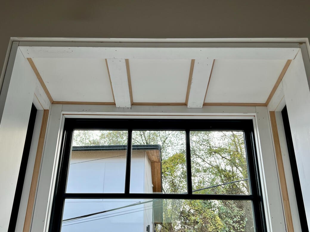 Large window opening framed during a West Seattle remodel by Luna Park Construction